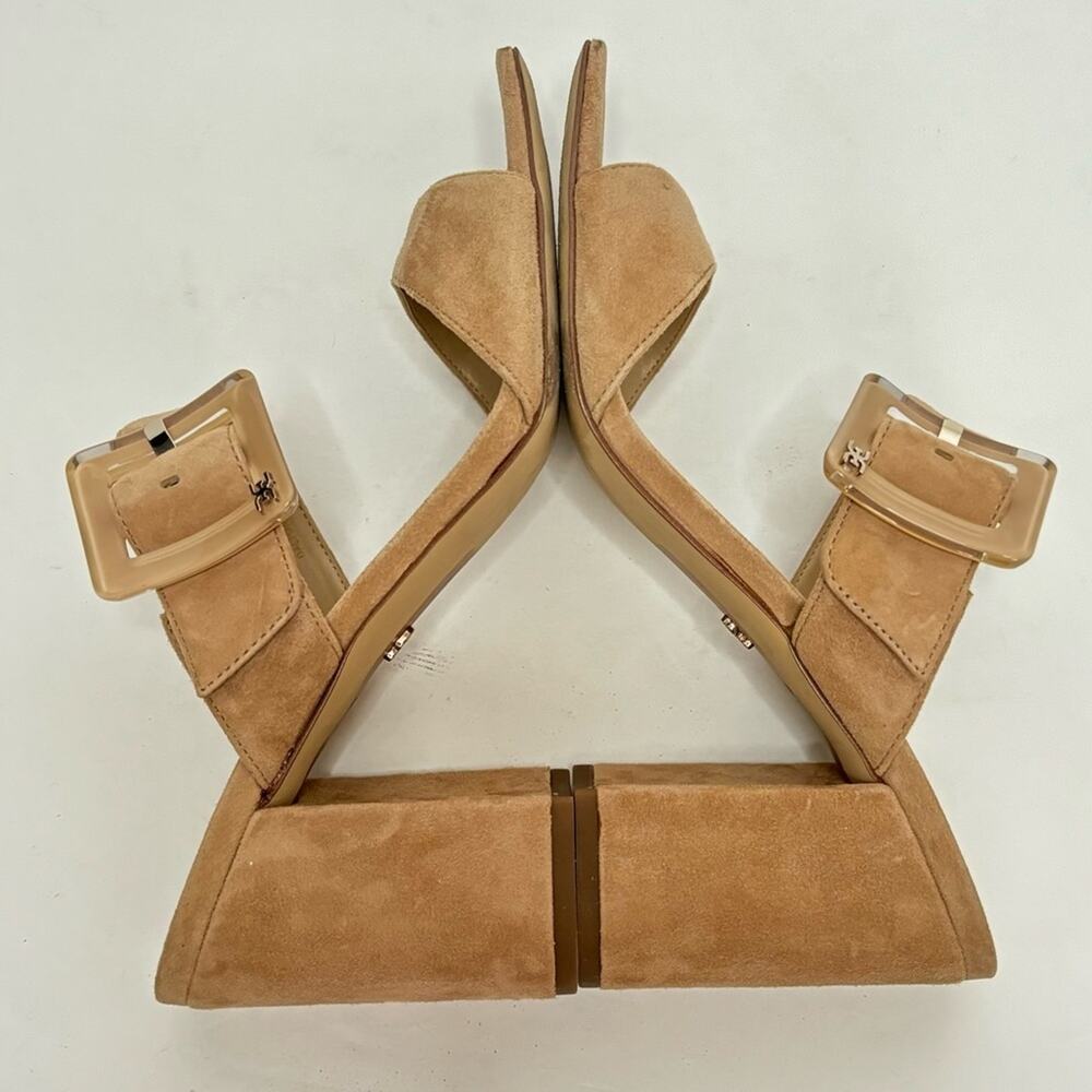 Sam Edelman Dalton Tan Suede Buckle Strap Block Heel Sandal 10 - Picture 6 of 12